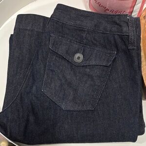 EUC Banana Republic Dark Indigo Wide Leg Jeans